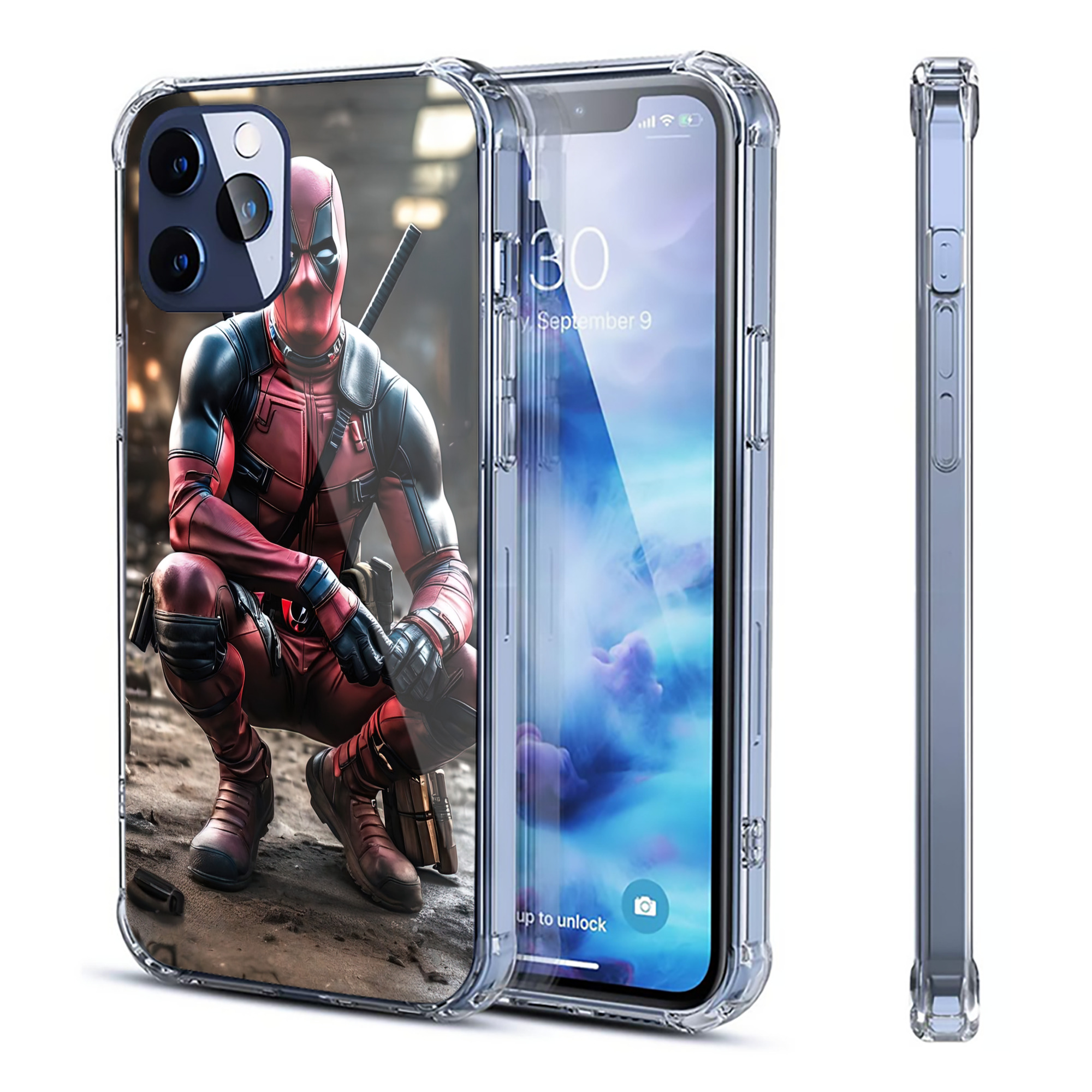 （画像用） Deadpool デッドプール 【iPhone 12シリーズ対応】透明スマホケース（クリアソフトケース）